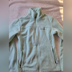 Columbia Light Aqua Fleece Jacket Sz Xs